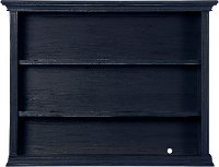 818-DN Distressed Navy Blue Hutch and Bookshelf - Napoli
