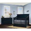 842-DN Distressed Navy Blue 5-in-1 Convertible Crib - Parker-1