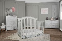 801-AM Antique Gray 5-in-1 Convertible Crib - Hampton