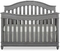 801-SGY Storm Gray 5-in-1 Convertible Crib - Hampton