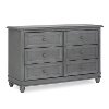 802-SGY Storm Gray 6-Drawer Double Dresser - Hampton-1