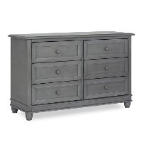 802-SGY Storm Gray 6-Drawer Double Dresser - Hampton