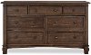 827-AB Antique Brown Double Dresser - Cheyenne