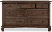 827-AB Antique Brown Double Dresser - Cheyenne