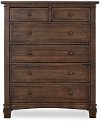 828-AB Antique Brown 6-Drawer Chest - Cheyenne
