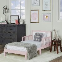 Pink and White Toddler Bed - Brookside