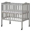 Light Gray 2-in-1 Lightweight Folding Portable Crib -3