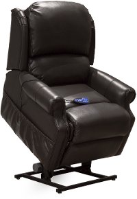 Brown Leather-Match Power Reclining Lift Chair - Palermo-2