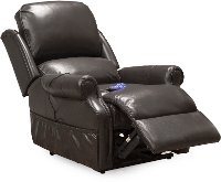 Brown Leather-Match Power Reclining Lift Chair - Palermo-4