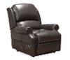 Chocolate Brown Leather-Match Power Reclining Lift Chair-3