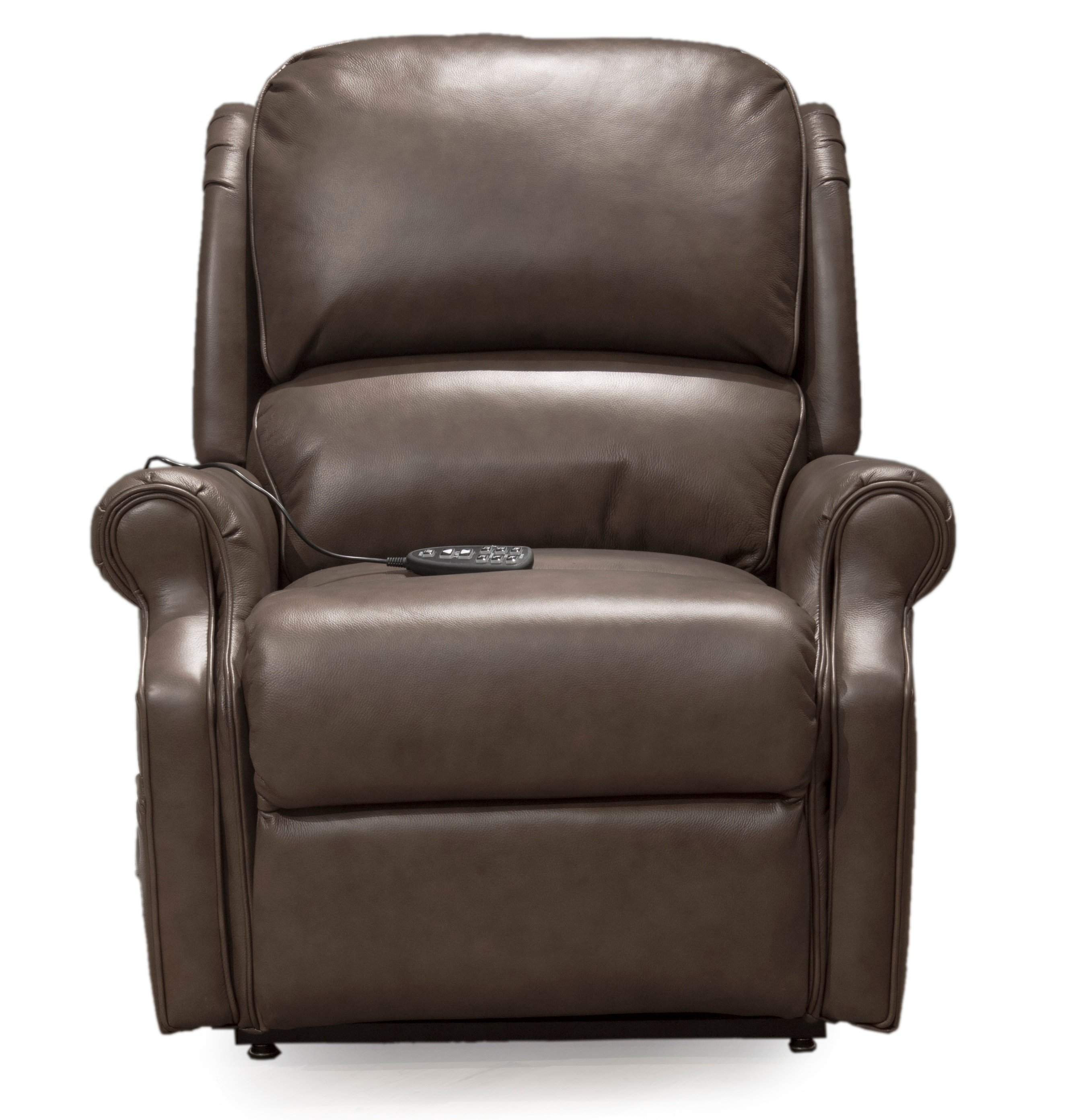 Caramel Brown Leather-Match Power Reclining Lift Chair - Palermo-1