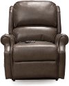 Caramel Brown Leather-Match Power Reclining Lift Chair