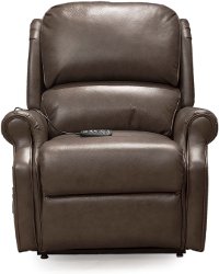 Caramel Brown Leather-Match Power Reclining Lift Chair
