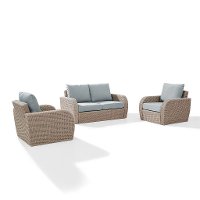 KO70134WH-MI 3 Piece Outdoor Wicker Patio Set - St Augustine-3