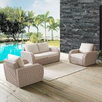 KO70134WH-OL 3 Piece Outdoor Wicker Patio Set - St Augustine