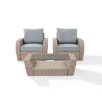 KO70135WH-MI 3 Piece Outdoor Wicker Patio Set - St Sugustine-3