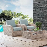 KO70135WH-MI 3 Piece Outdoor Wicker Patio Set - St Sugustine-6