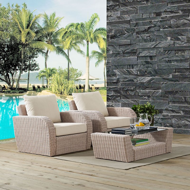 3 Piece Outdoor Wicker Patio Set St Sugustine Rc Willey 3 Piece Outdoor Wicker Patio Set St Sugustine Rc Willey Furniture