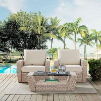 KO70135WH-OL 3 Piece Outdoor Wicker Patio Set - St Sugustine-2