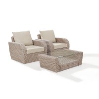 KO70135WH-OL 3 Piece Outdoor Wicker Patio Set - St Sugustine-4