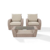 KO70135WH-OL 3 Piece Outdoor Wicker Patio Set - St Sugustine-5