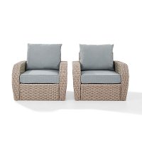 KO70136WH-MI 2 Piece Outdoor Wicker Chair Set - St Augustine-2