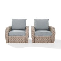 KO70136WH-MI 2 Piece Outdoor Wicker Chair Set - St Augustine-3