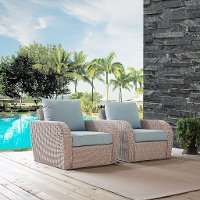 KO70136WH-MI 2 Piece Outdoor Wicker Chair Set - St Augustine-7