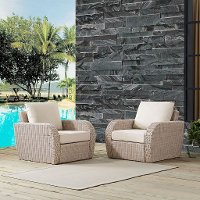 KO70136WH-OL 2 Piece Outdoor Wicker Chair Set - St Augustine