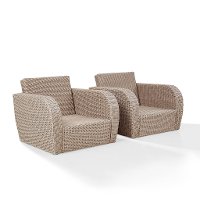 KO70136WH-OL 2 Piece Outdoor Wicker Chair Set - St Augustine-4