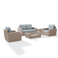 KO70138WH-MI 5 Piece Outdoor Wicker Patio Set - St Augustine-2