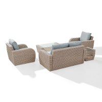 KO70138WH-MI 5 Piece Outdoor Wicker Patio Set - St Augustine-6