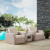 KO70139WH-OL 3 Piece Outdoor Wicker Patio Set - St Sugustine
