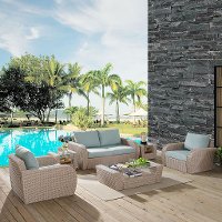 KO70140WH-MI 6 Piece Outdoor Wicker Patio Set - St Augustine