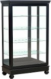 Clearance Black Mantel Sliding Door Curio