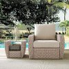K070141WH-OL Outdoor Wicker Arm Chair with Oatmeal Cushions - St Augustine