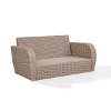 K070142WH-OL Outdoor Wicker Loveseat with Oatmeal Cushions - St Augustine-2