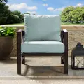 KO60007BZ-MI Kaplan Blue Mist and Bronze Patio Armchair