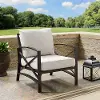 KO60007BZ-OL Kaplan Cream and Bronze Patio Armchair