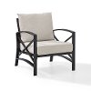 KO60007BZ-OL Oiled Bronze Outdoor Patio Arm Chair - Kaplan