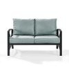 KO60008BZ-MI Bronze and Gray Outdoor Patio Loveseat - Kaplan