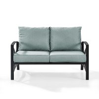 KO60008BZ-MI Bronze and Gray Outdoor Patio Loveseat - Kaplan