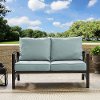 KO60008BZ-MI Bronze and Gray Outdoor Patio Loveseat - Kaplan-2