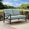 KO60008BZ-MI Bronze and Gray Outdoor Patio Loveseat - Kaplan-3