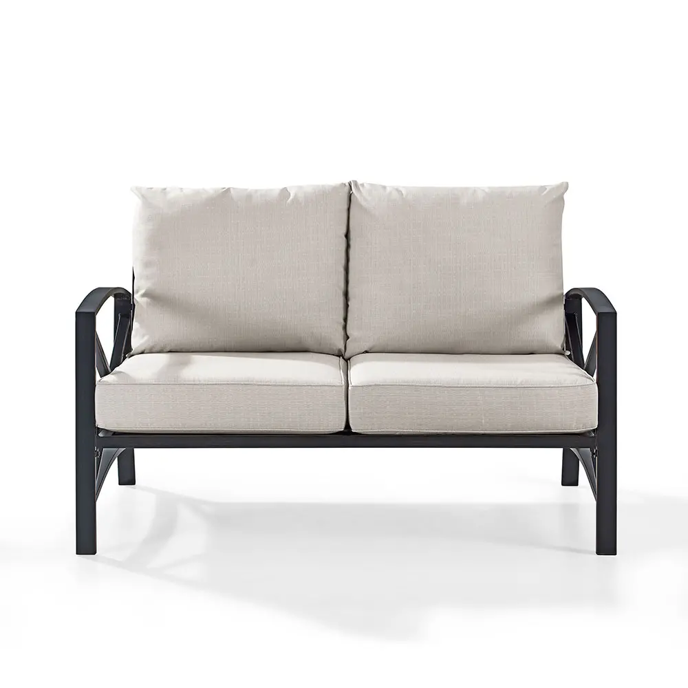 KO60008BZ-OL Bronze and Tan Outdoor Patio Loveseat - Kaplan-3