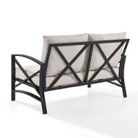 KO60008BZ-OL Bronze and Tan Outdoor Patio Loveseat - Kaplan-5