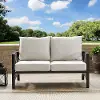 KO60008BZ-OL Kaplan Cream and Tan Patio Loveseat