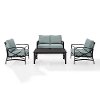 KO60009BZ-MI 4 Piece Mist Gray Outdoor Patio Seating Set - Kaplan-4