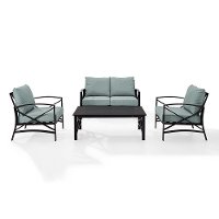 KO60009BZ-MI Mist Gray 4 Piece Outdoor Patio Furniture Set - Kaplan-4