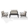 KO60009BZ-OL 4 Piece Cream Outdoor Patio Seating Set - Kaplan-4